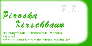 piroska kirschbaum business card